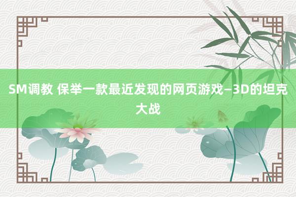 SM调教 保举一款最近发现的网页游戏—3D的坦克大战
