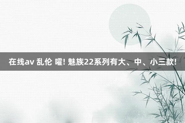 在线av 乱伦 嚯! 魅族22系列有大、中、小三款!